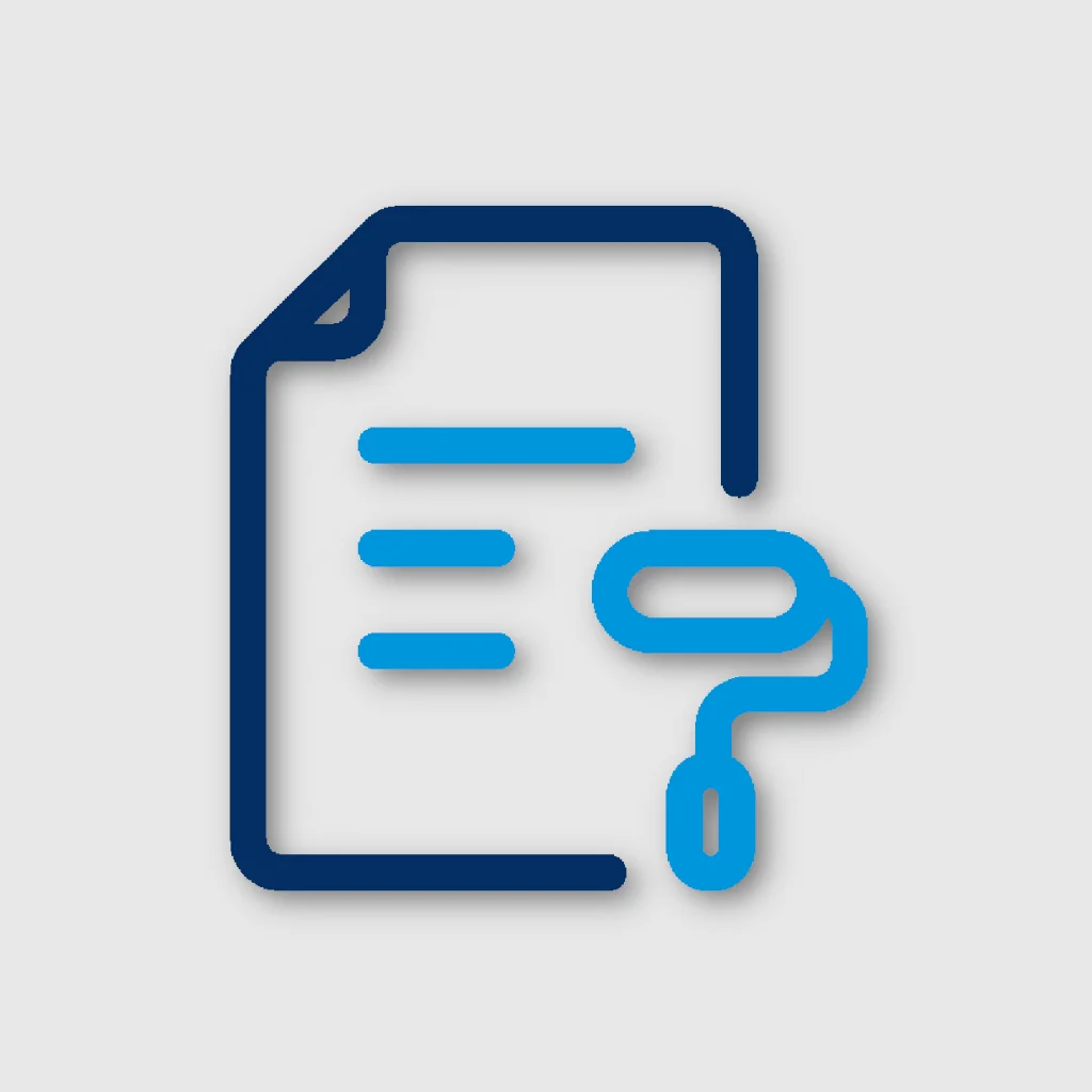 Απεικόνιση φύλλου εργασίας με ρολό βαφής